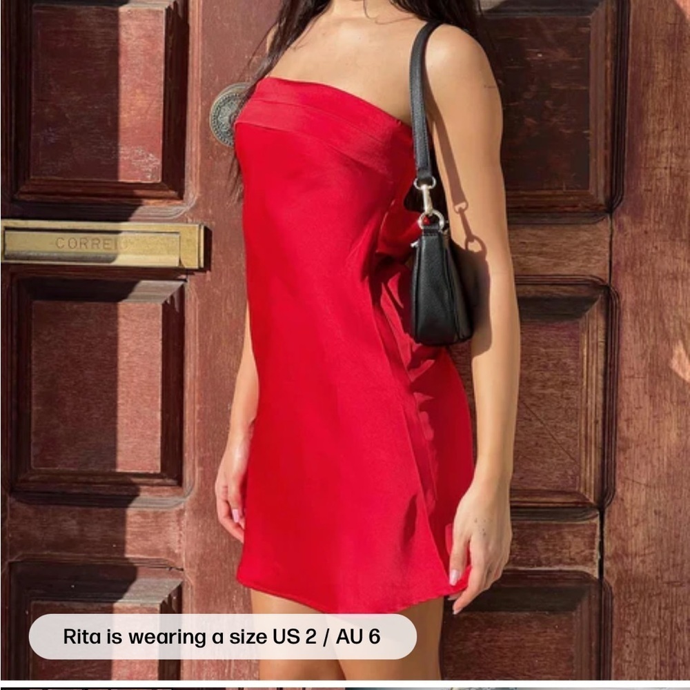Princess poly size 8 Red Strapless Dress